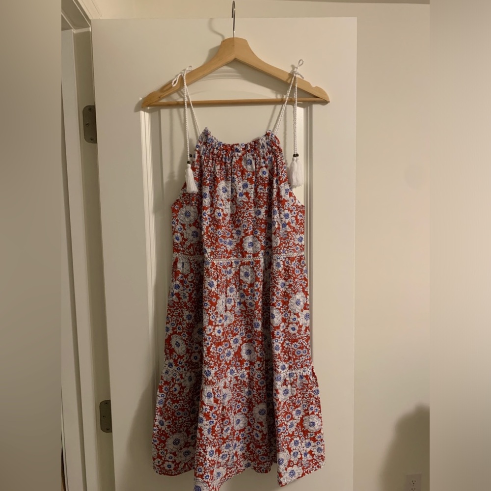 Sunday’s Tied Halter Tiered Floral Dress size S